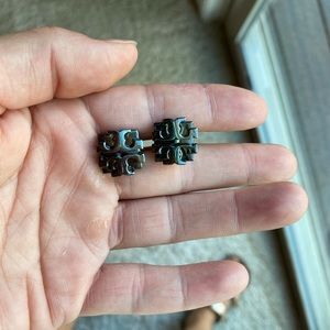 EUC Tory Burch Gunmetal Studs